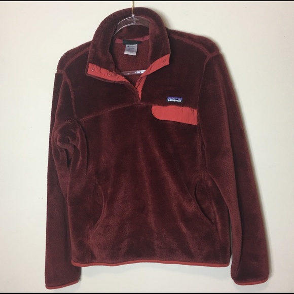 Patagonia Jackets & Blazers - Patagonia fleece pullover burgundy size Large